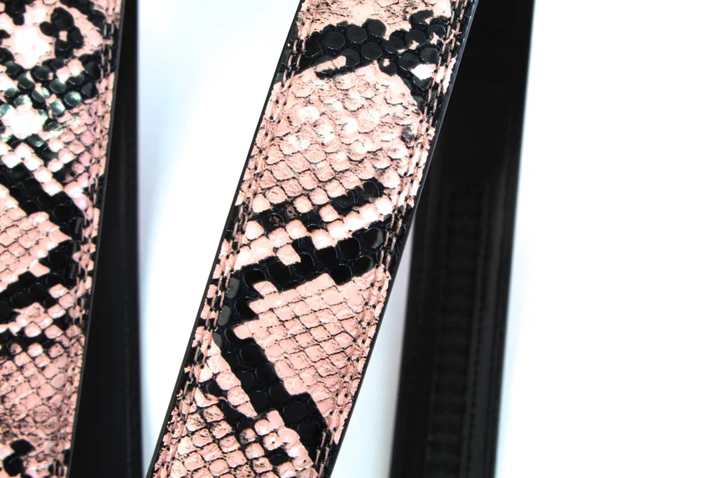1.25" Pink Boa Print Strap
