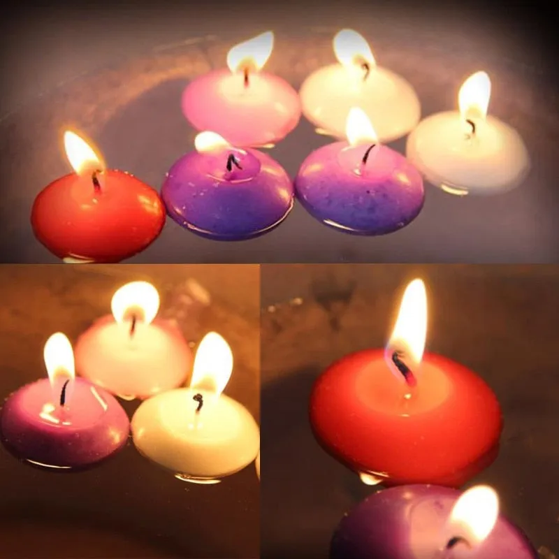 4 Colors Unscented Floating Candles