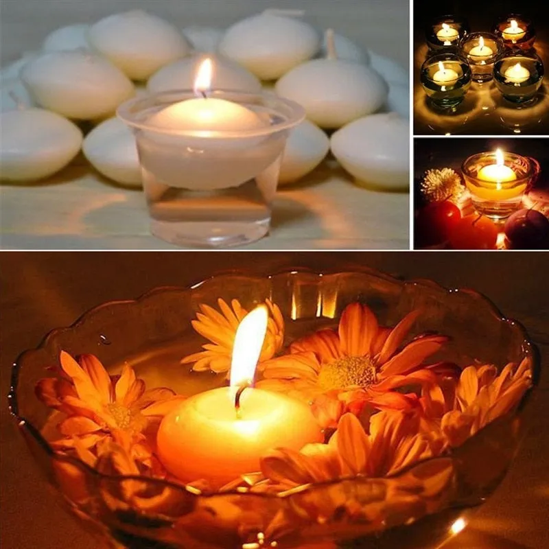 4 Colors Unscented Floating Candles