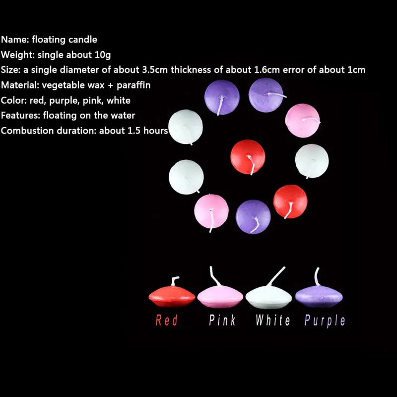 4 Colors Unscented Floating Candles