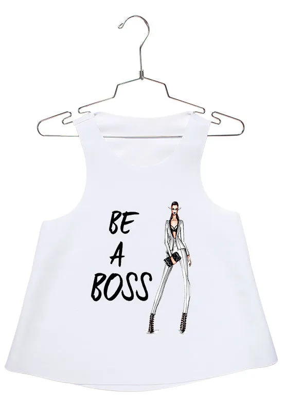 Be a Boss - White Racerback