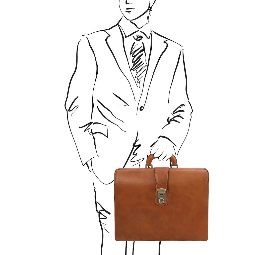 Canova - Leather doctor bag briefcase 3 compartments | TL142352