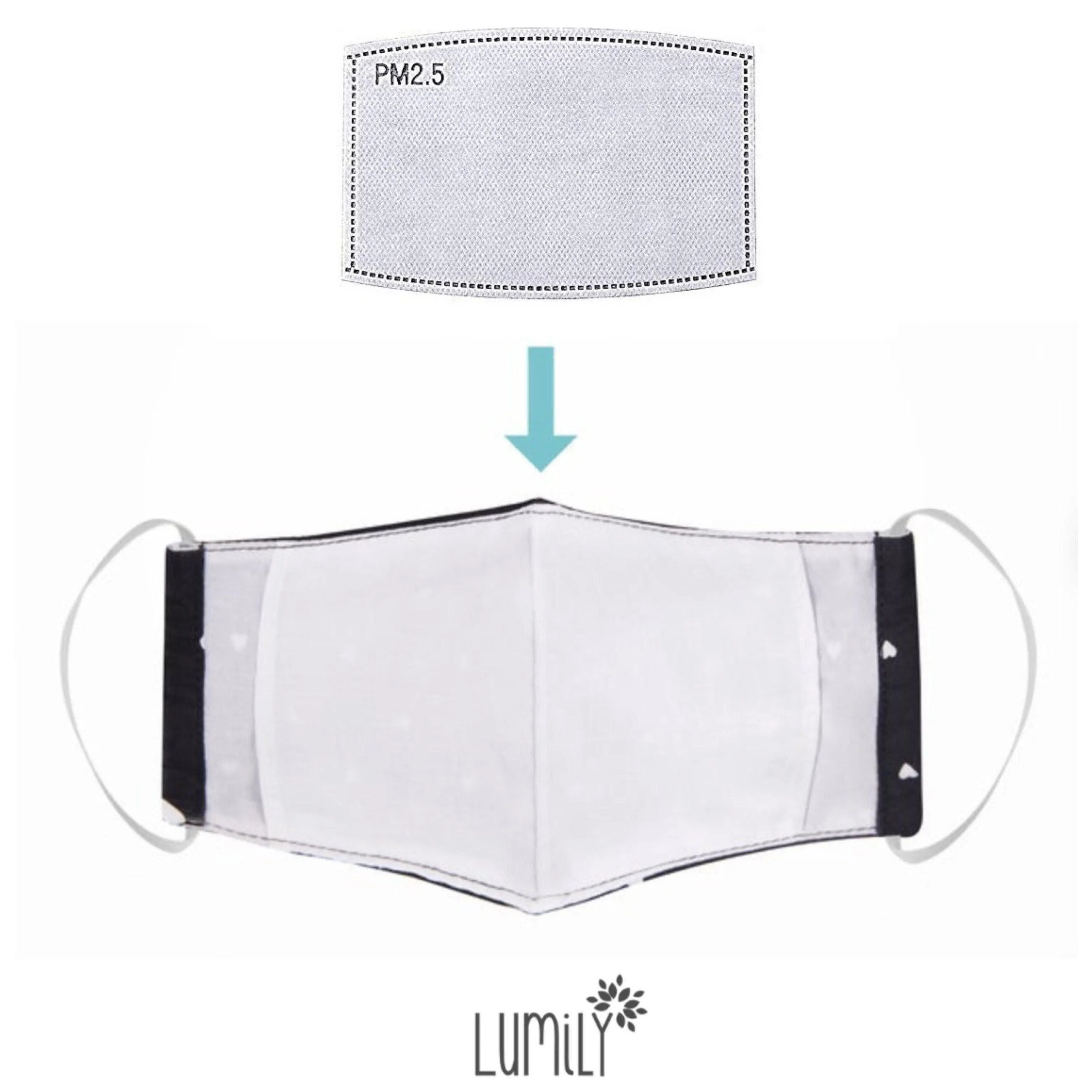 Child 2-4 Reusable Face Mask with Filter Pocket 100% Cotton - Thailand