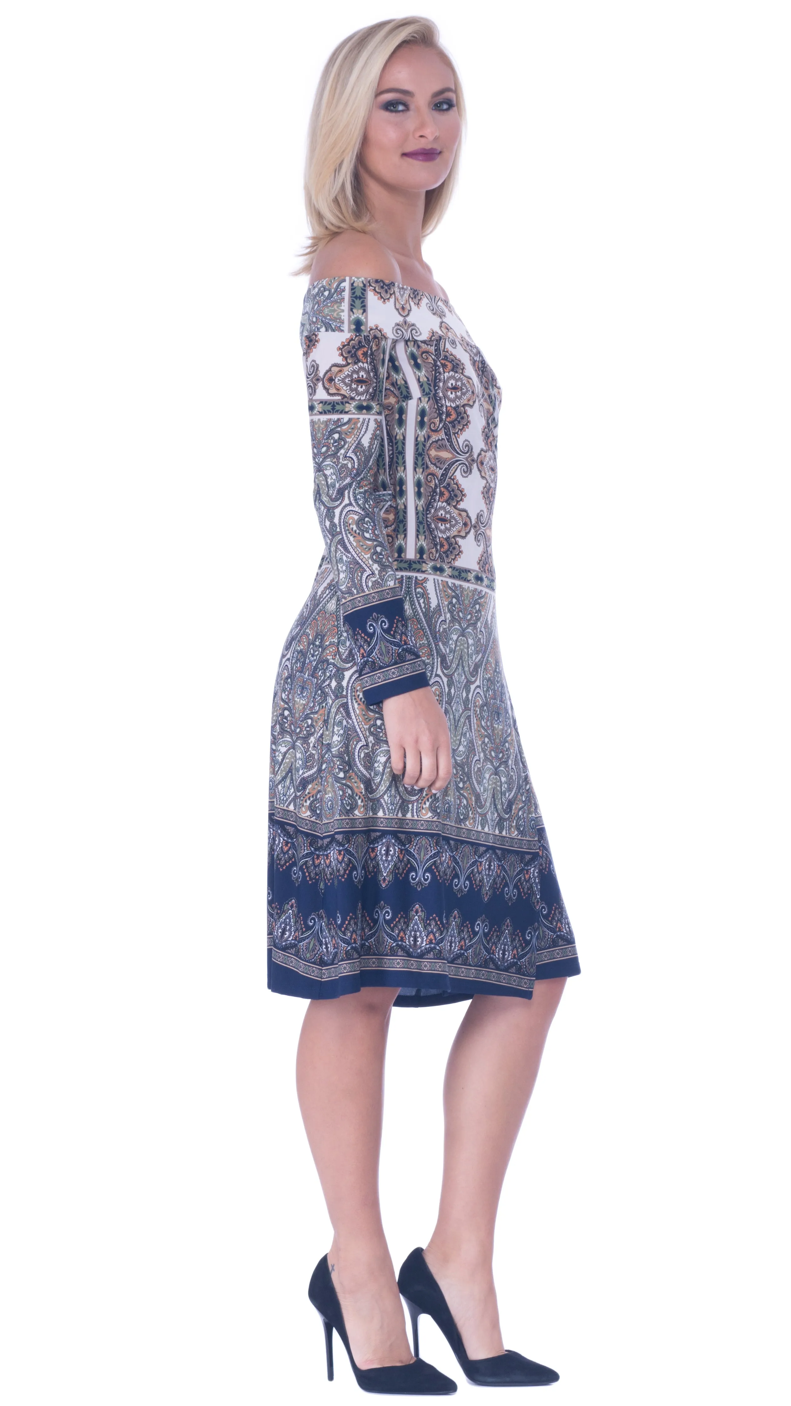Cory Open Shoulder Overlay Dress