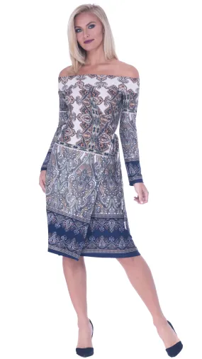 Cory Open Shoulder Overlay Dress
