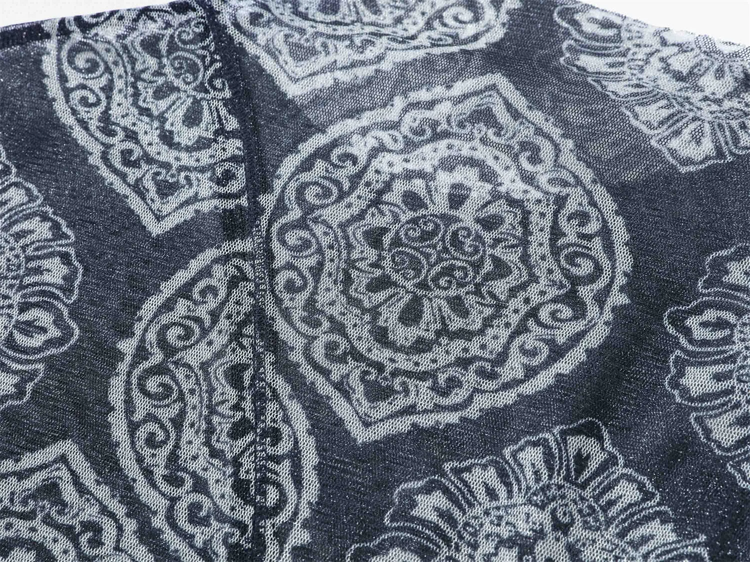 EP YAYING Mesh Print Top