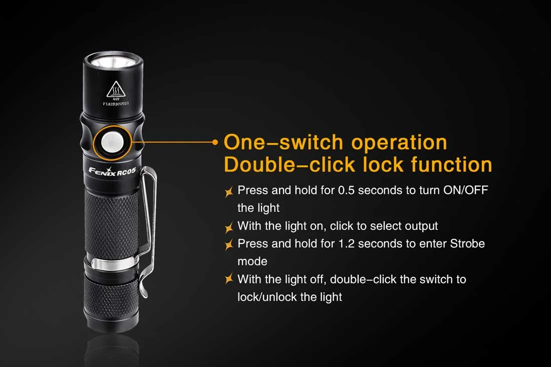 Fenix RC05 Rechargeable Flashlight - DISCONTINUED