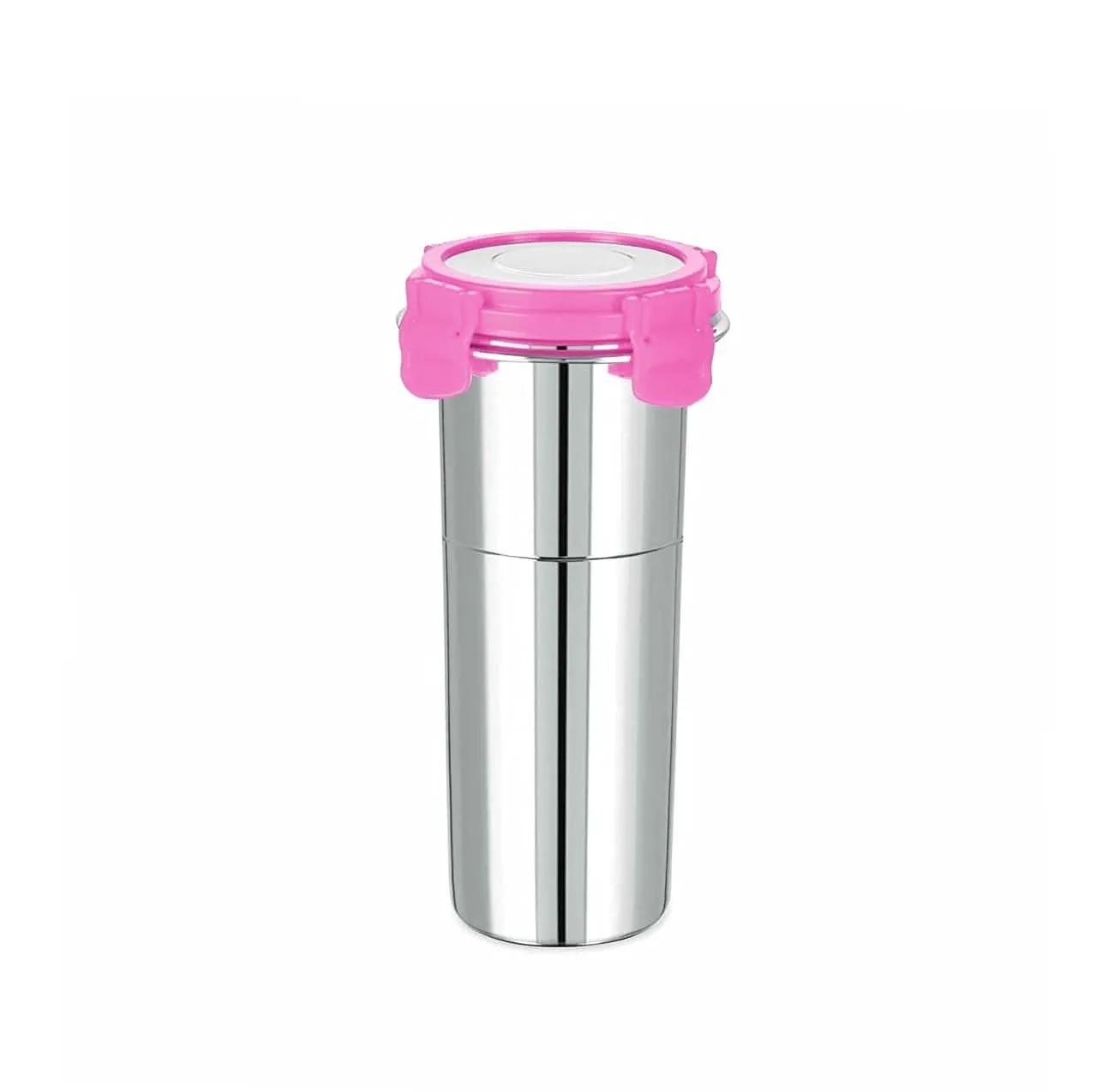 Foliam Stainless Steel Fusion Glass Tumbler with Stainless Steel Lid (Multicolor) (400  600 Ml)