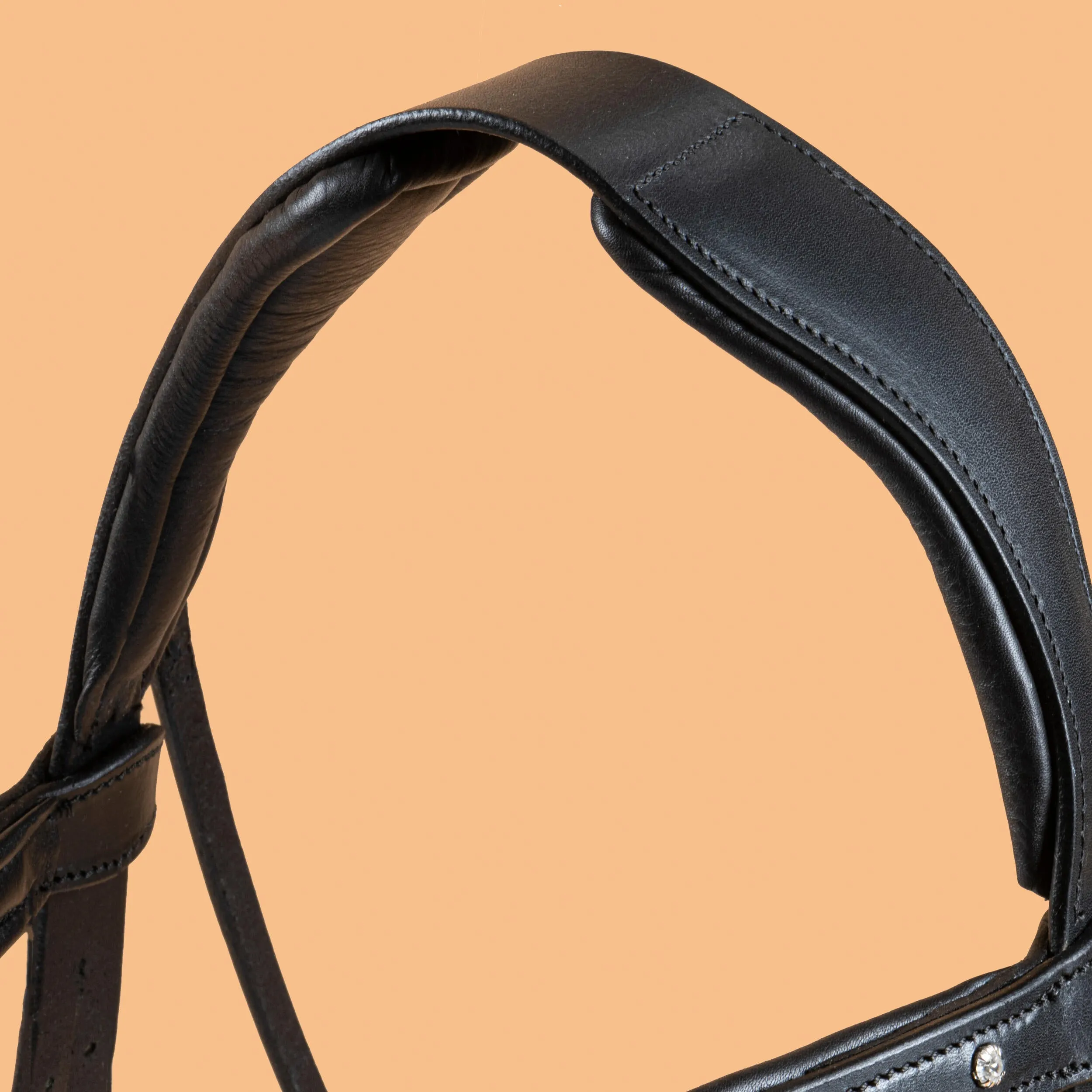 Fouganza bridle, black/white