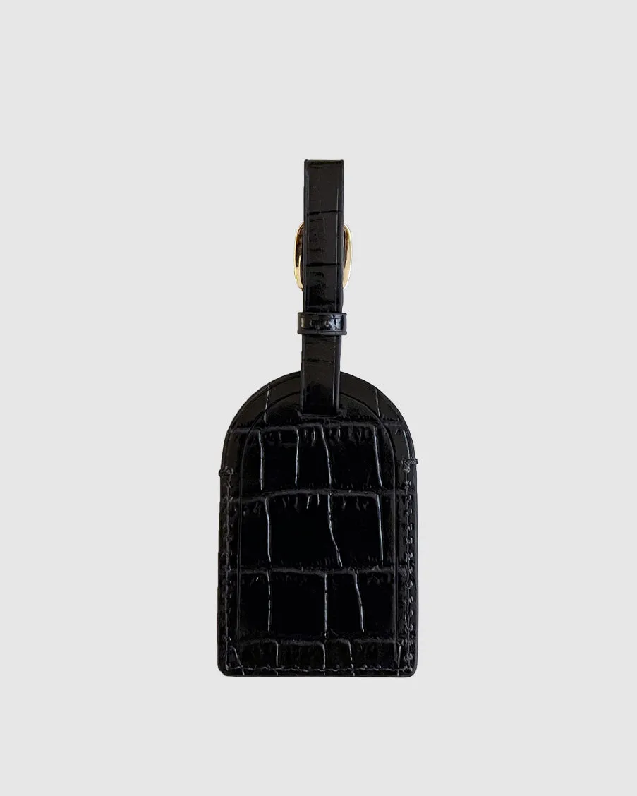Hampton Luggage Tag in Embossed Leather