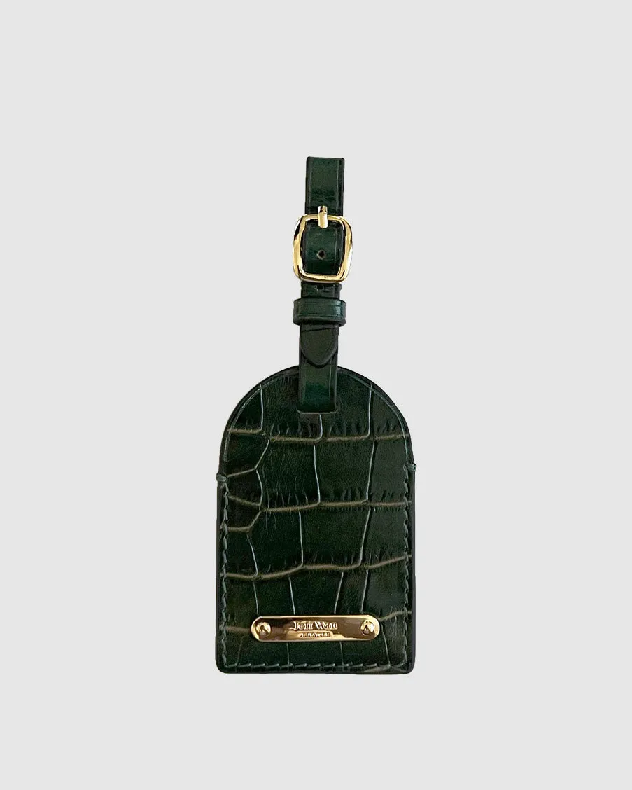 Hampton Luggage Tag in Embossed Leather