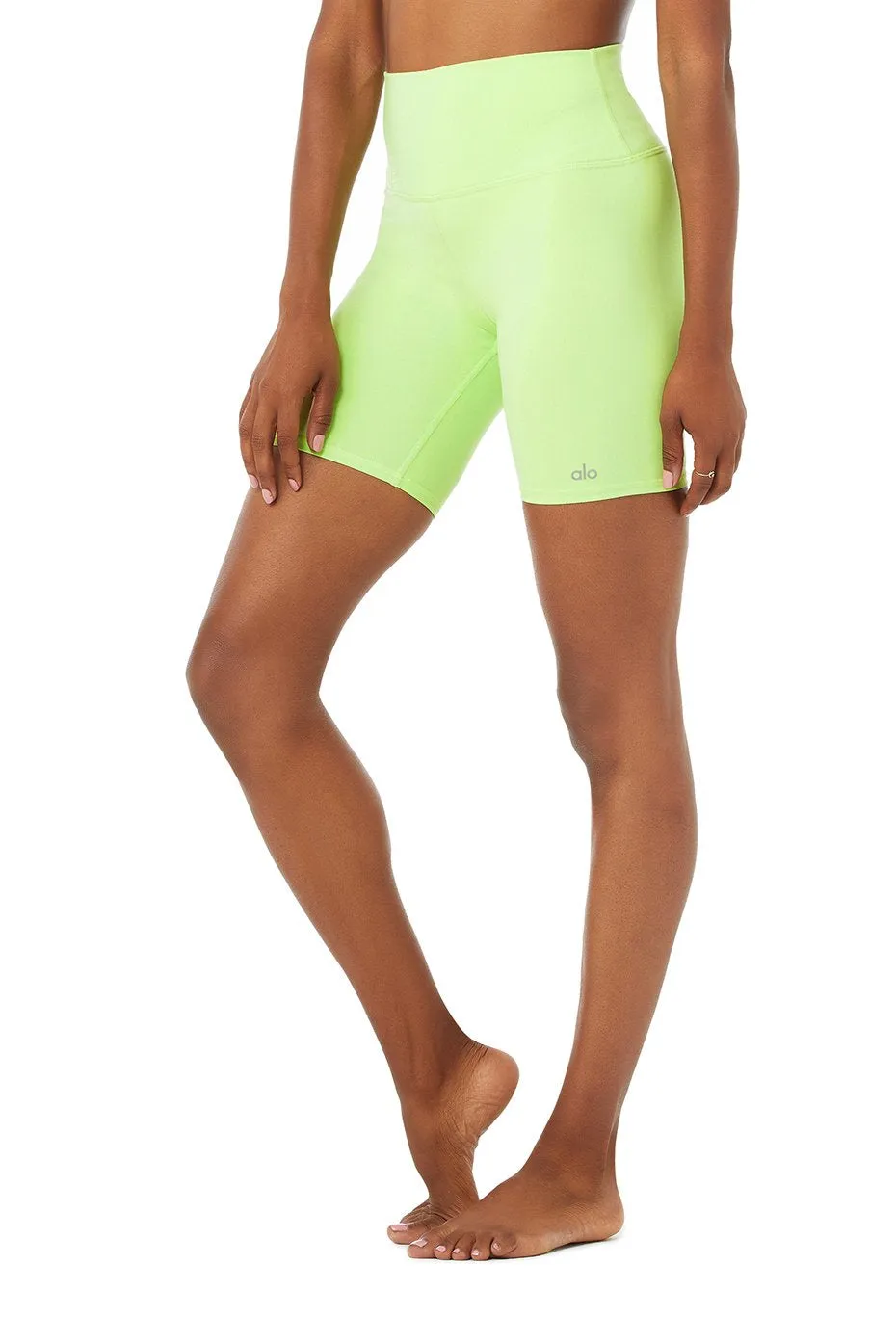 High-Waist Biker Short - Neon Lime