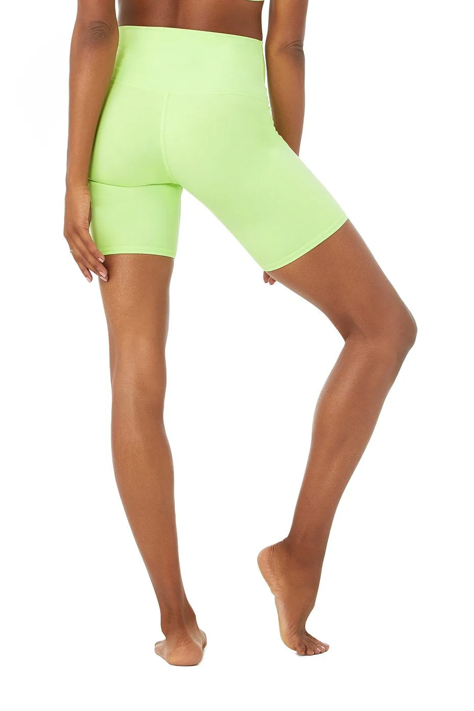 High-Waist Biker Short - Neon Lime