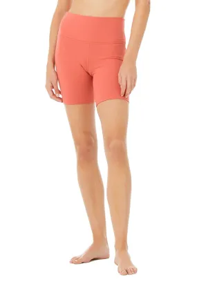 High-Waist Biker Short - Strawberry