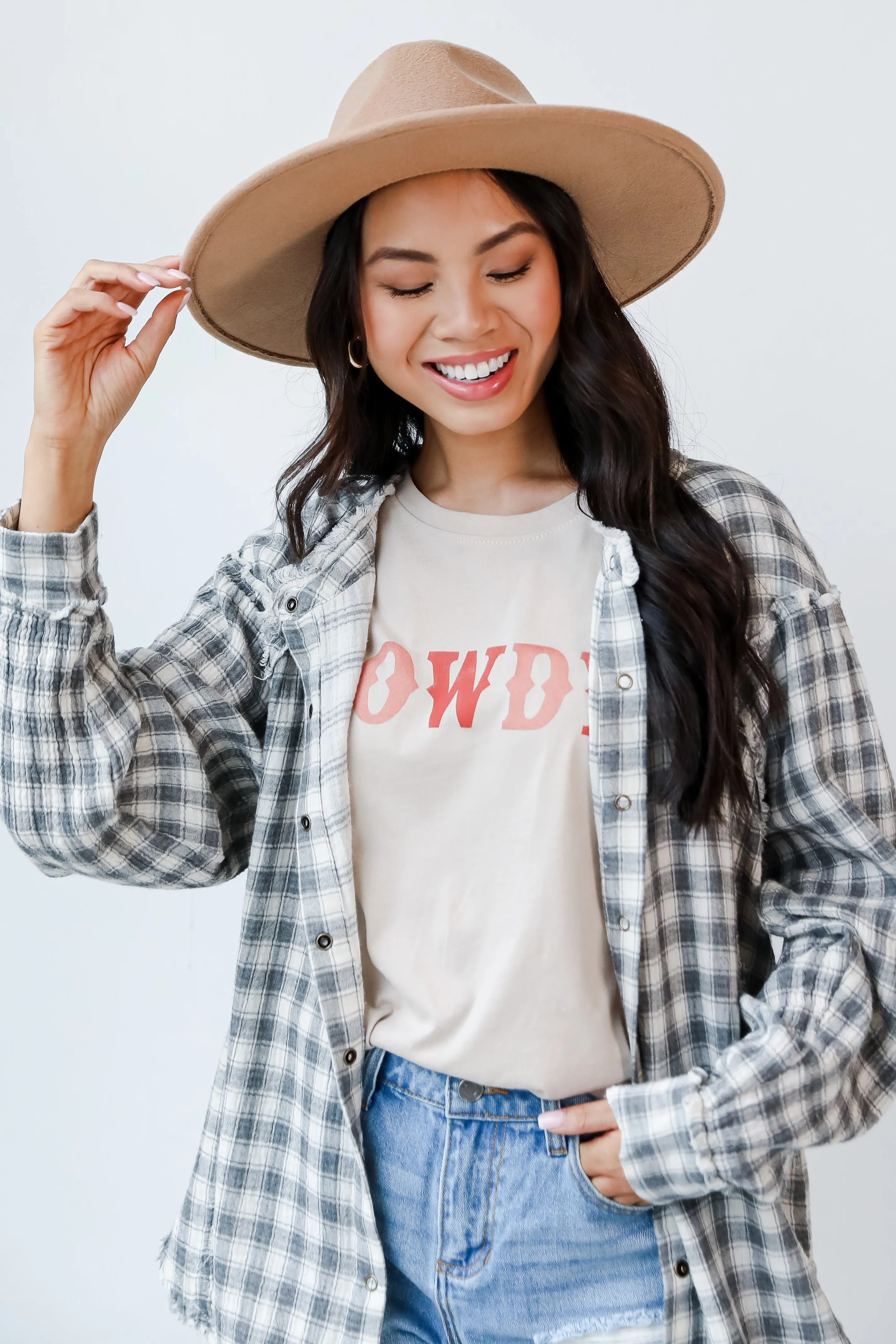 Long Distance Plaid Blouse