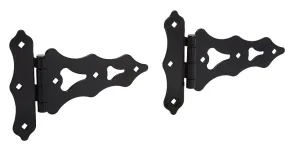 National Hardware Ornamental N109-032 T-Hinge, Steel, Black, Screw Mounting :BAG 2: QUANTITY: 1