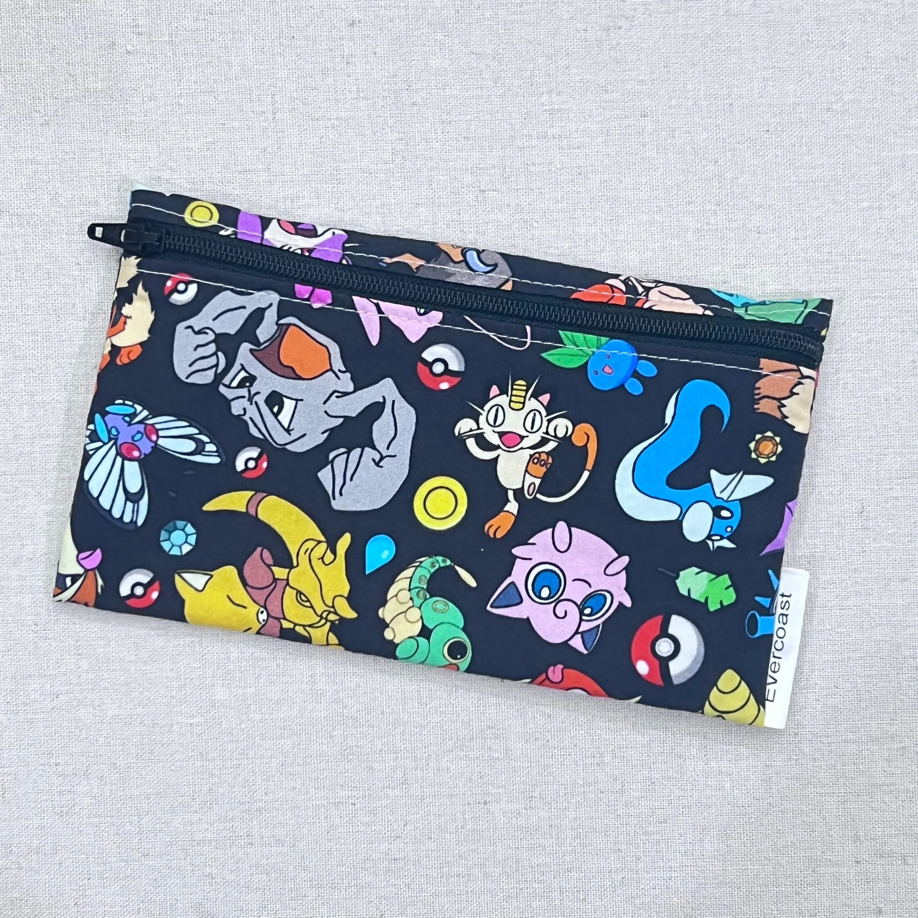 PM on Black Reusable Snack Bag