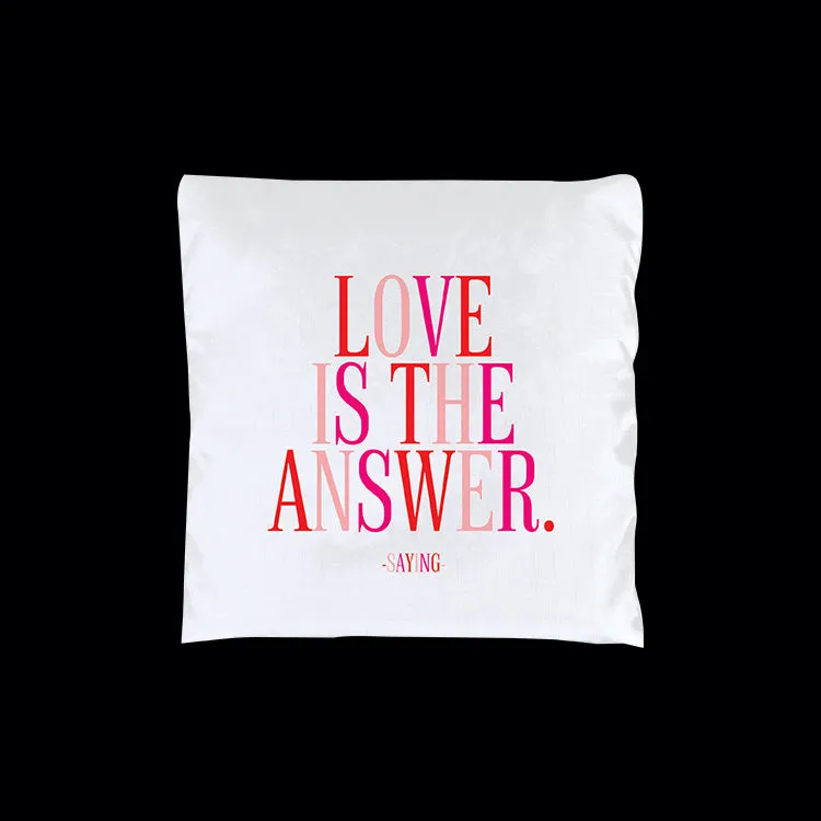 "love is the answer" reusable bag