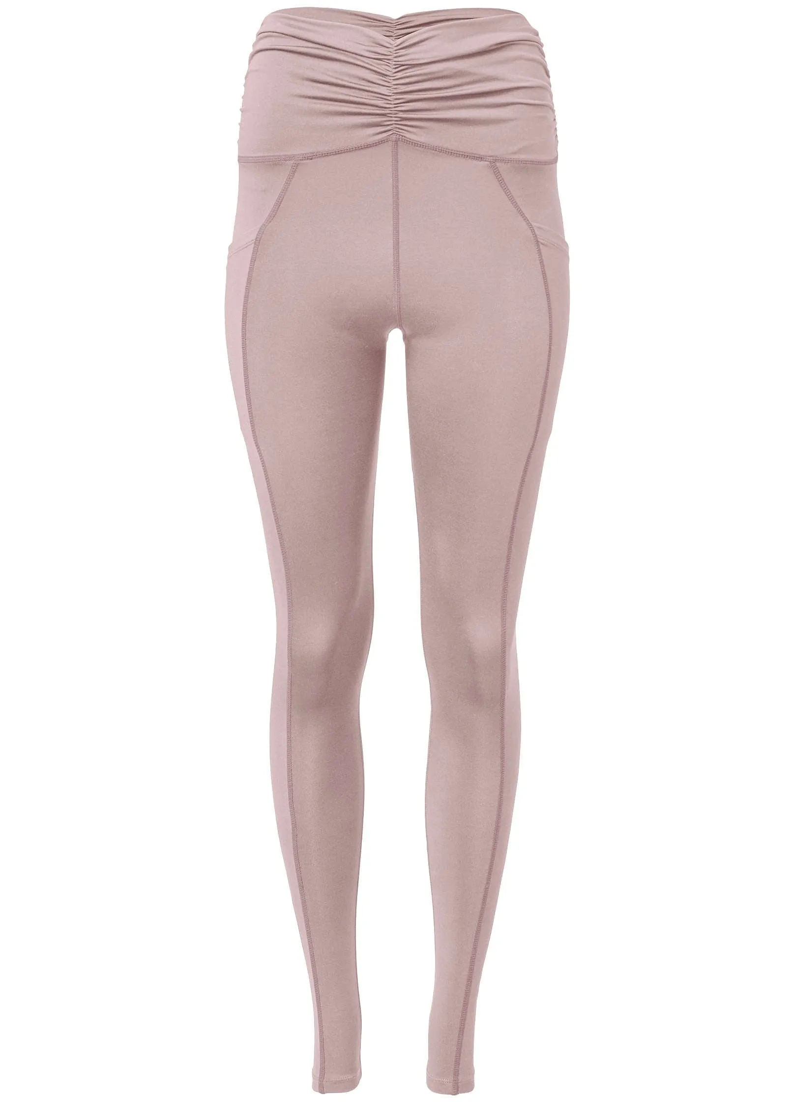 Ruched Waist Leggings - Tan