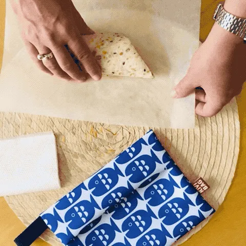 Sandwich Bag (Drops-blue)