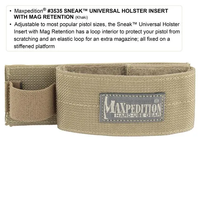 Sneak Universal Holster Insert With Mag Retention