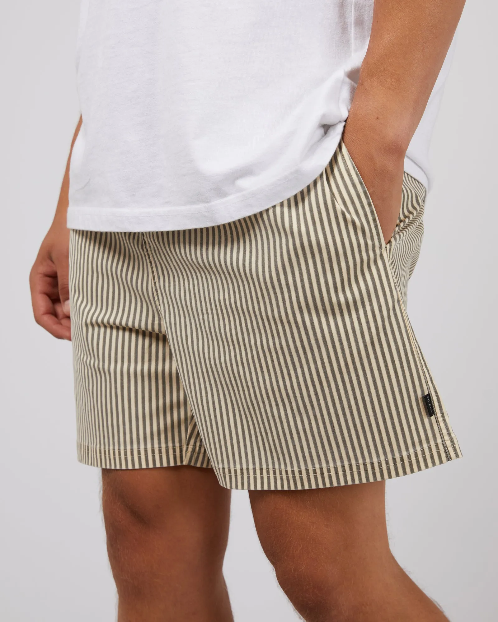 Stripe Short Tan